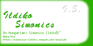 ildiko simonics business card